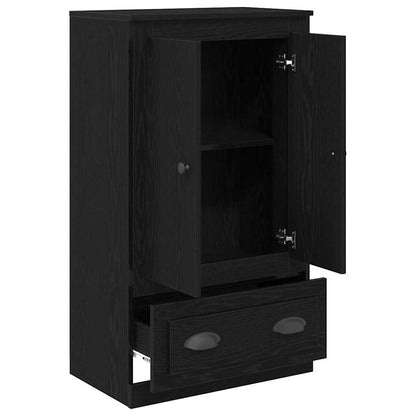 Vysoký Bufet Černý Dub 60 X 35,5 X 103,5 Cm Kompozitní Dřevo