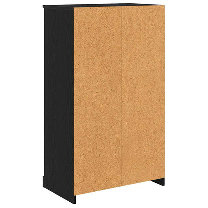 Vysoký Bufet Černý Dub 60 X 35,5 X 103,5 Cm Kompozitní Dřevo