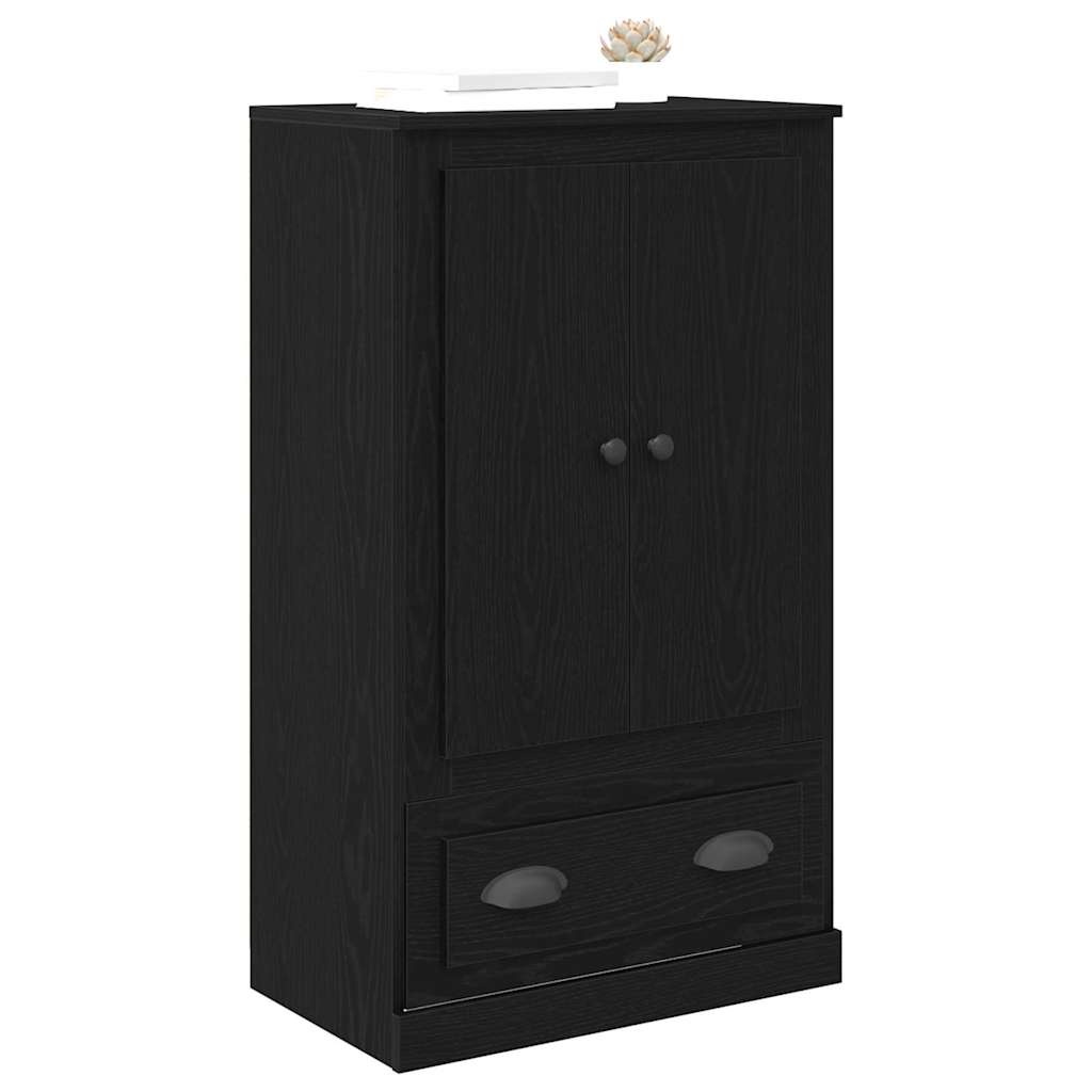Vysoký Bufet Černý Dub 60 X 35,5 X 103,5 Cm Kompozitní Dřevo