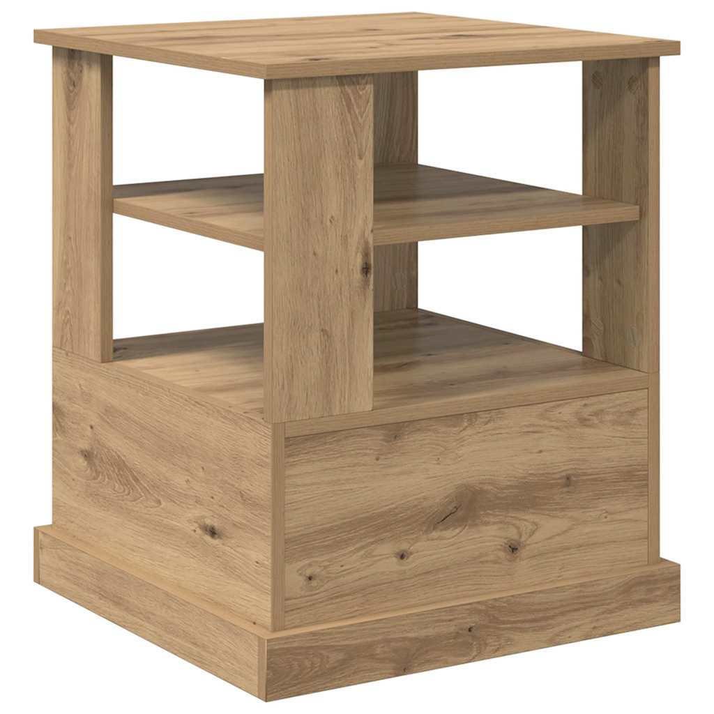 Noční Skříňka Artisanový Dub 50 X 50 X 60 Cm Kompozitní Dřevo