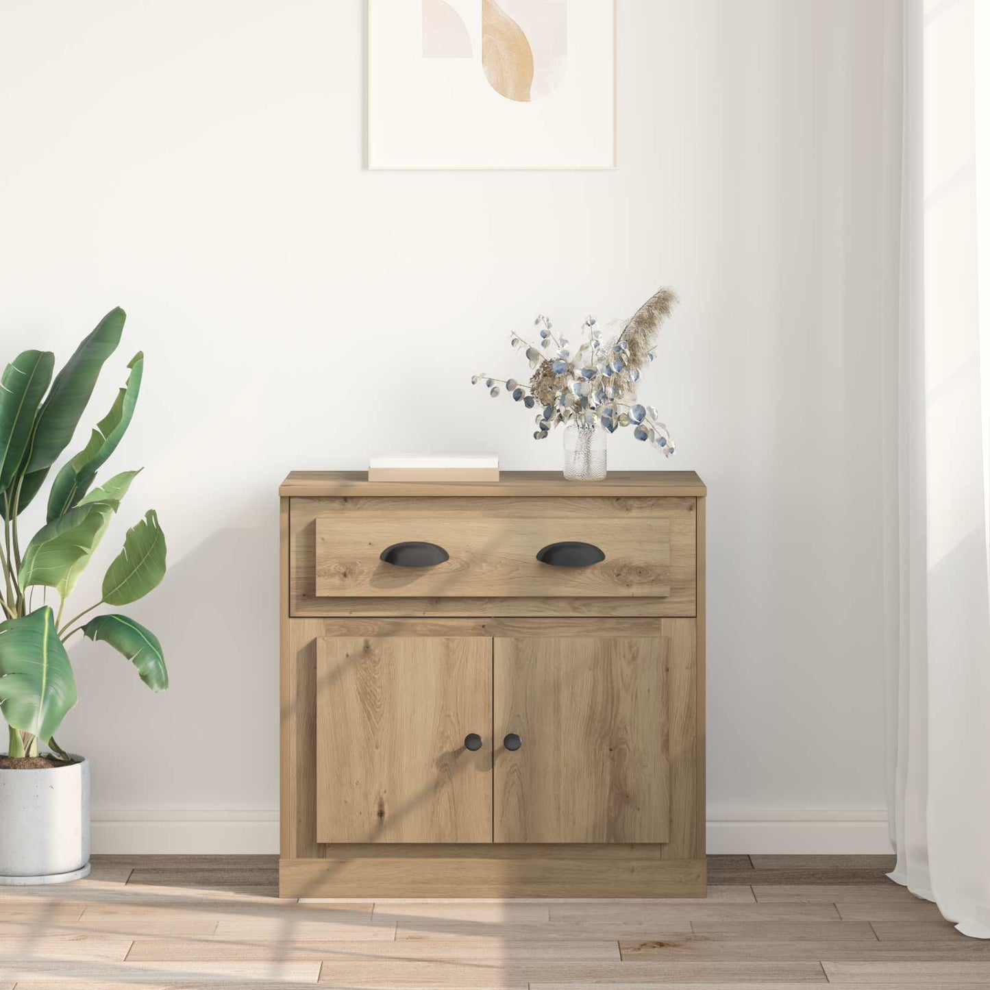 Vysoký Bufet Artisanový Dub 70 X 35,5 X 67,5 Cm