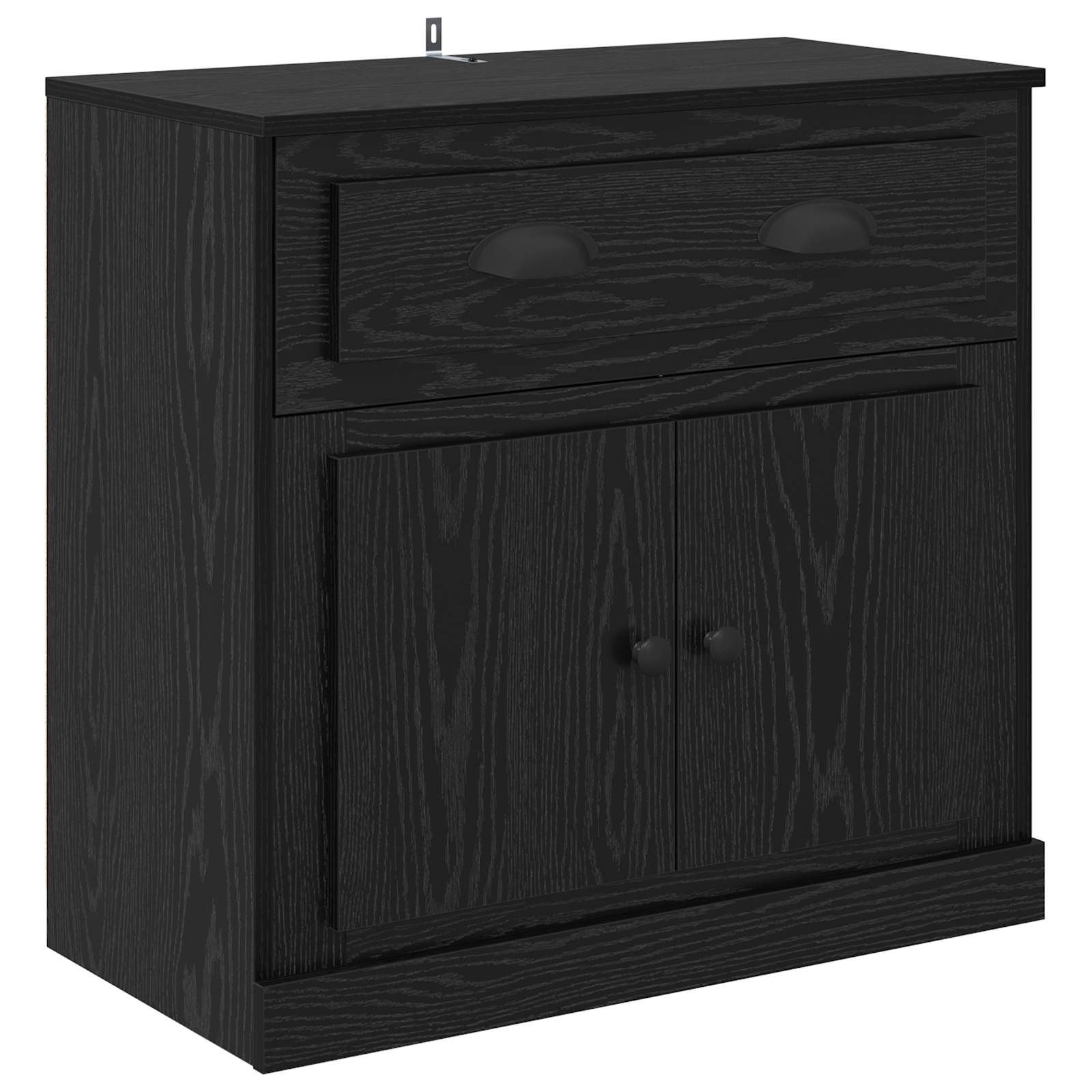 Vysoký Bufet Černý Dub 70 X 35,5 X 67,5 Cm Kompozitní Dřevo