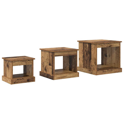 Konferenční Stolek 3 Pcs Staré Dřevo 48 X 45 X 45 Cm