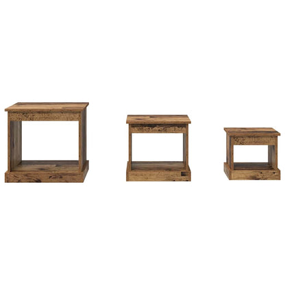 Konferenční Stolek 3 Pcs Staré Dřevo 48 X 45 X 45 Cm