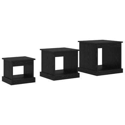 Konferenční Stolek 3 Pcs Černý Dub 48 X 45 X 45 Cm