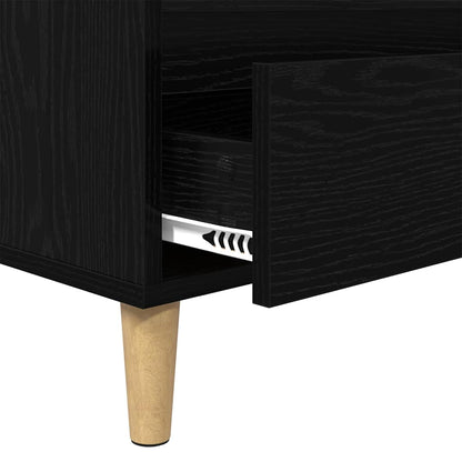 Televizní Skříň 100 X 34,5 X 44,5 Cm Černý Dub Kompozitní Dřevo