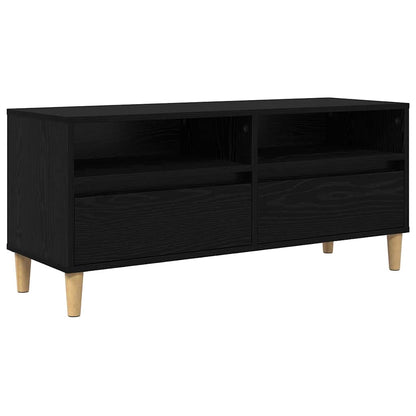 Televizní Skříň 100 X 34,5 X 44,5 Cm Černý Dub Kompozitní Dřevo