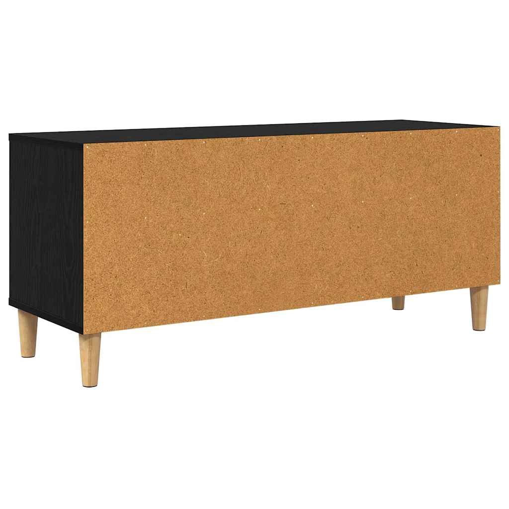 Televizní Skříň 100 X 34,5 X 44,5 Cm Černý Dub Kompozitní Dřevo
