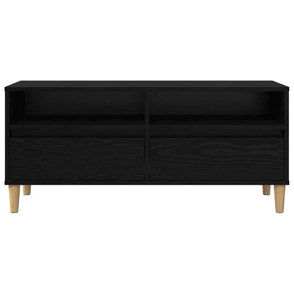 Televizní Skříň 100 X 34,5 X 44,5 Cm Černý Dub Kompozitní Dřevo