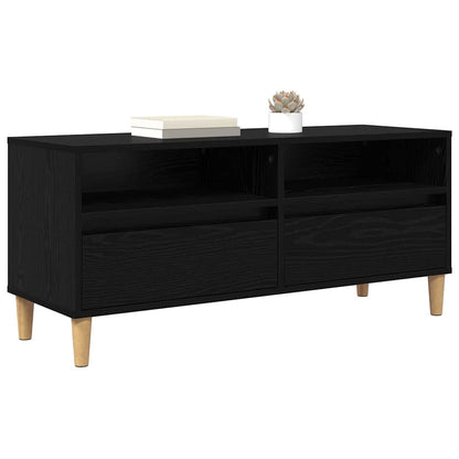 Televizní Skříň 100 X 34,5 X 44,5 Cm Černý Dub Kompozitní Dřevo