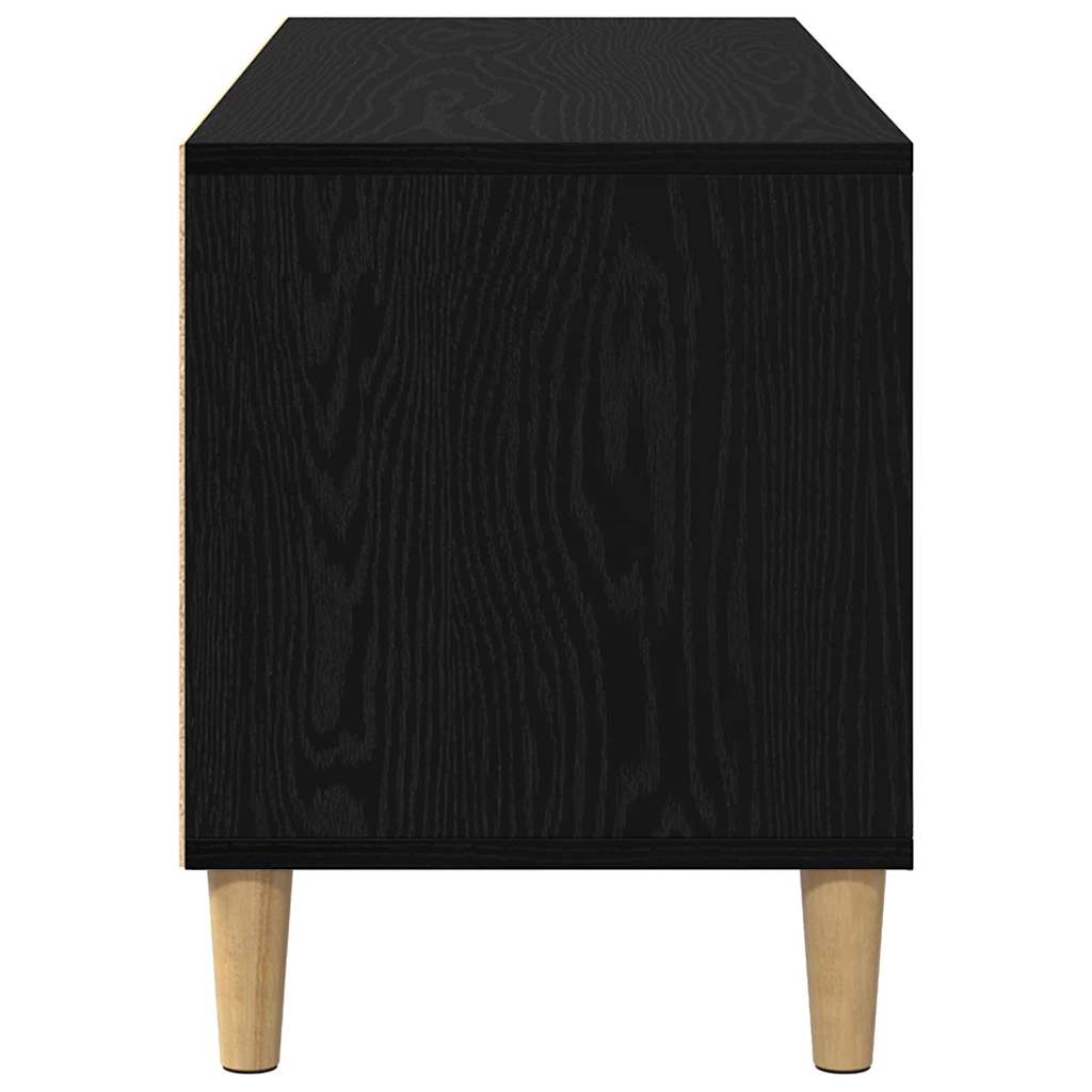 Televizní Skříň 100 X 34,5 X 44,5 Cm Černý Dub Kompozitní Dřevo