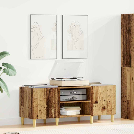 Skříň Na Gramofonové Desky 121 X 38 X 48 Cm Kompozitní Dřevo