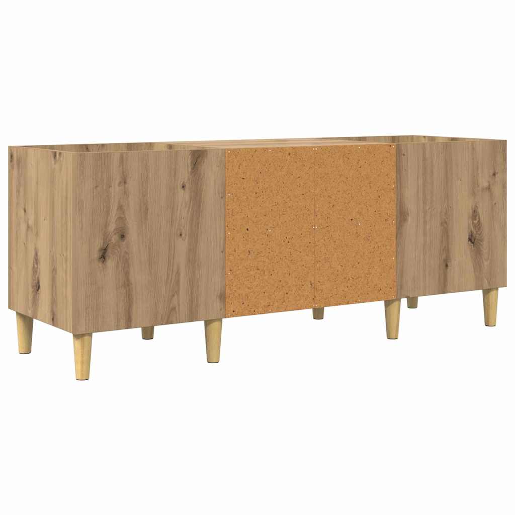 Skříň Na Gramofonové Desky 121 X 38 X 48 Cm Kompozitní Dřevo