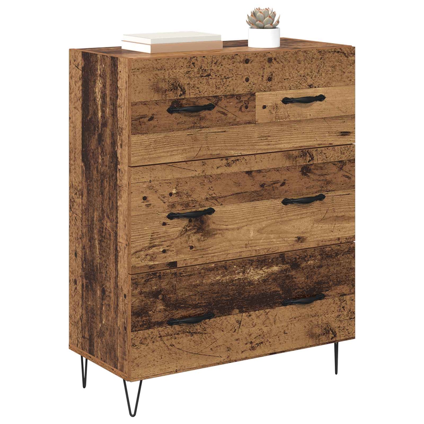 Servírovací Skříň Se Zásuvkou Staré Dřevo 69,5 X 34 X 90 Cm