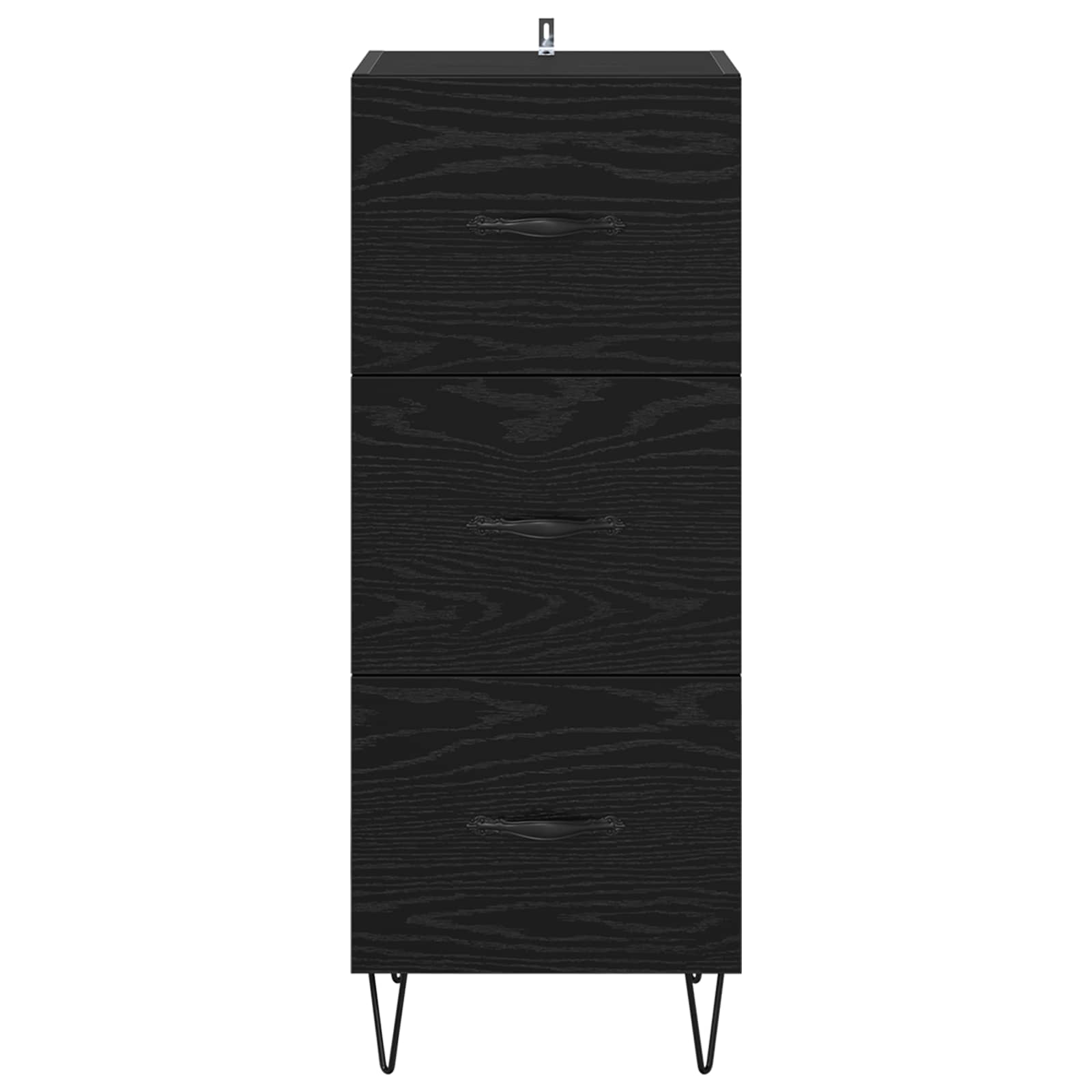 Servírovací Skříň Černý Dub 34 X 34.5 X 90 Cm Kompozitní Dřevo