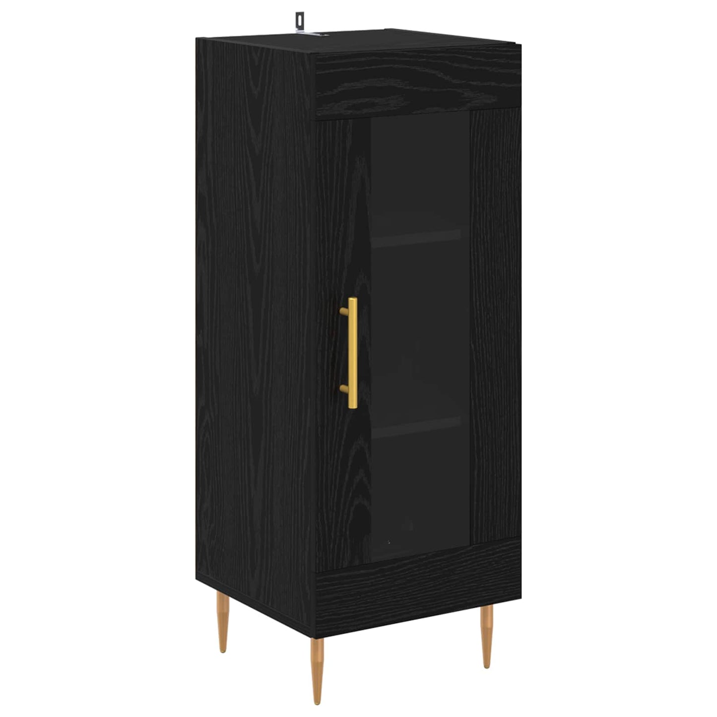 Servírovací Skříň Černý Dub 34 X 34.5 X 90 Cm Kompozitní Dřevo