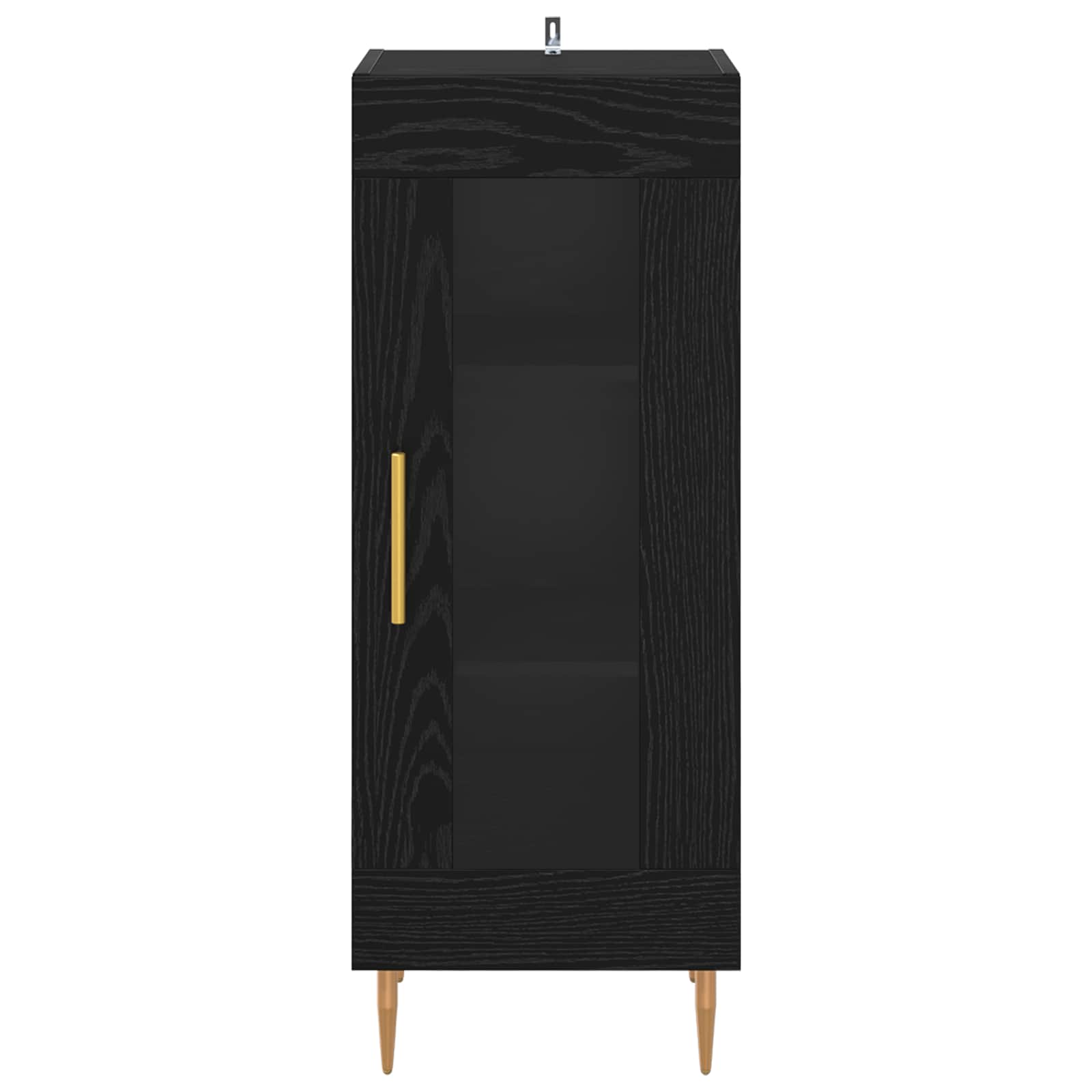 Servírovací Skříň Černý Dub 34 X 34.5 X 90 Cm Kompozitní Dřevo