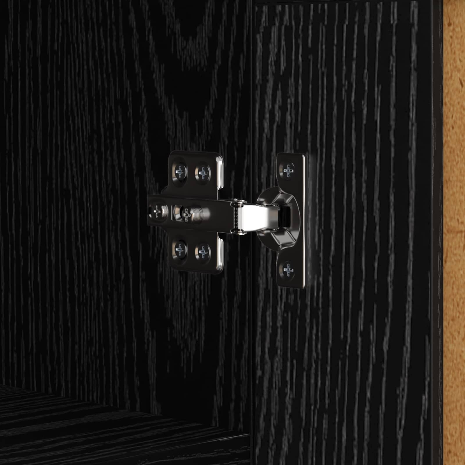 Servírovací Skříň Černý Dub 69,5 X 34 X 90 Cm Kompozitní Dřevo