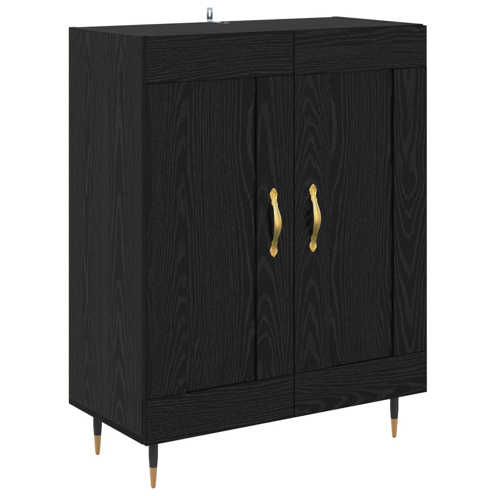 Servírovací Skříň Černý Dub 69,5 X 34 X 90 Cm Kompozitní Dřevo