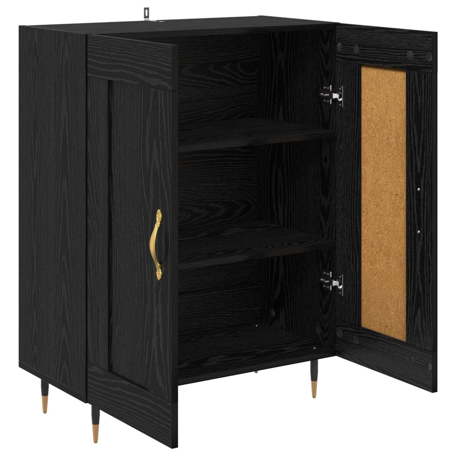 Servírovací Skříň Černý Dub 69,5 X 34 X 90 Cm Kompozitní Dřevo