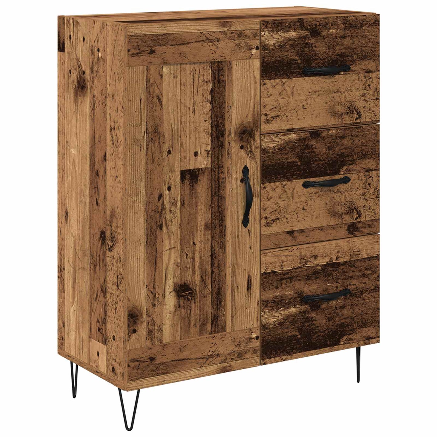 Servírovací Skříň Se Zásuvkou Staré Dřevo 69,5 X 34 X 90 Cm