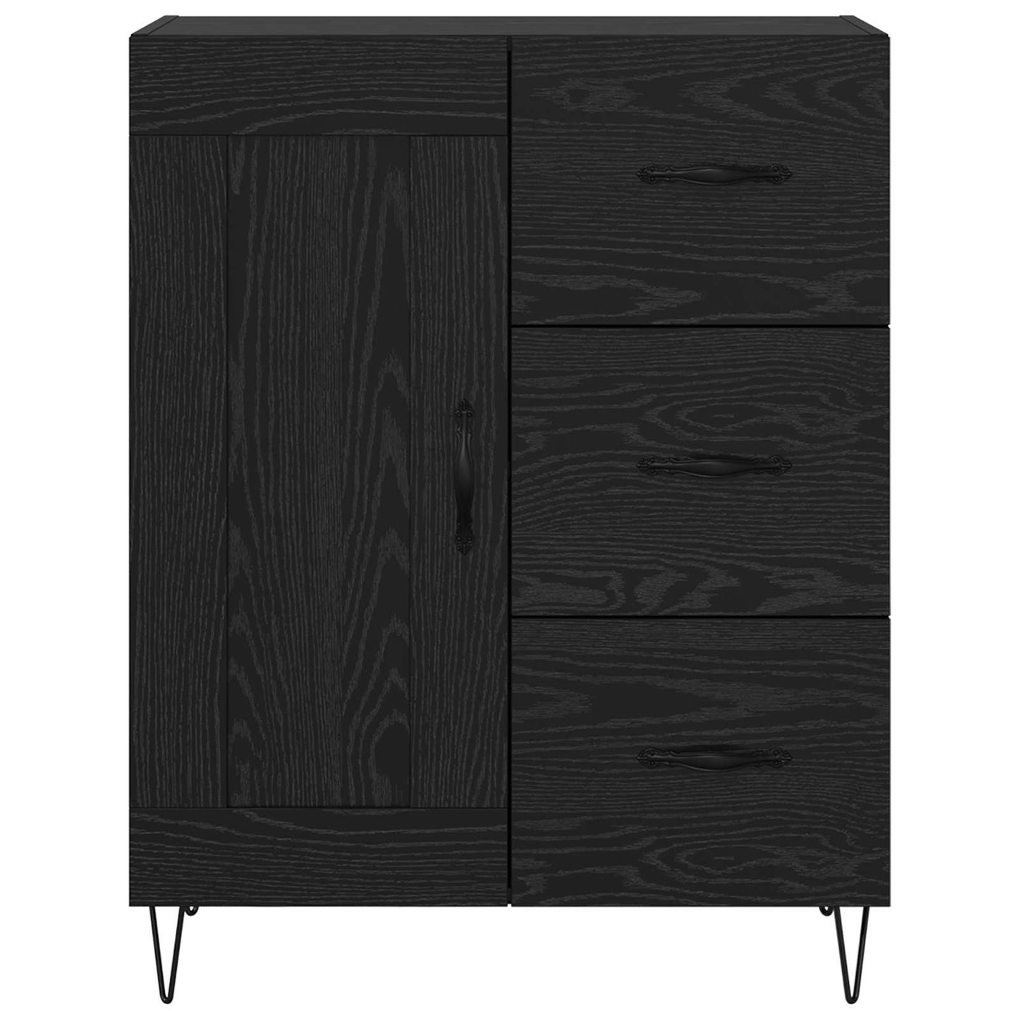 Servírovací Skříň Černý Dub 69,5 X 34 X 90 Cm Dřevěný Materiál