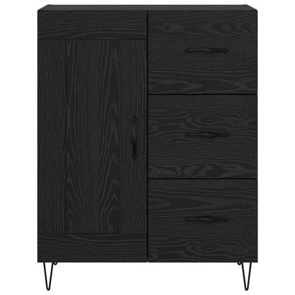 Servírovací Skříň Černý Dub 69,5 X 34 X 90 Cm Dřevěný Materiál