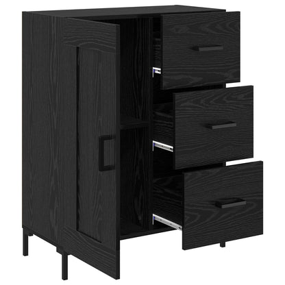 Servírovací Skříň Černý Dub 69.5 X 34 X 90 Cm Kompozitní Dřevo