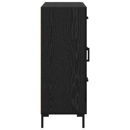 Servírovací Skříň Černý Dub 69.5 X 34 X 90 Cm Kompozitní Dřevo