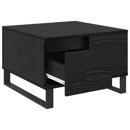 Konferenční Stolek Černý Dub 55 X 55 X 36,5 Cm Kompozitní Dřevo