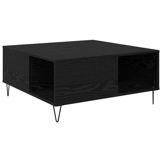 Konferenční Stolek Černý Dub 80 X 80 X 36,5 Cm Kompozitní Dřevo