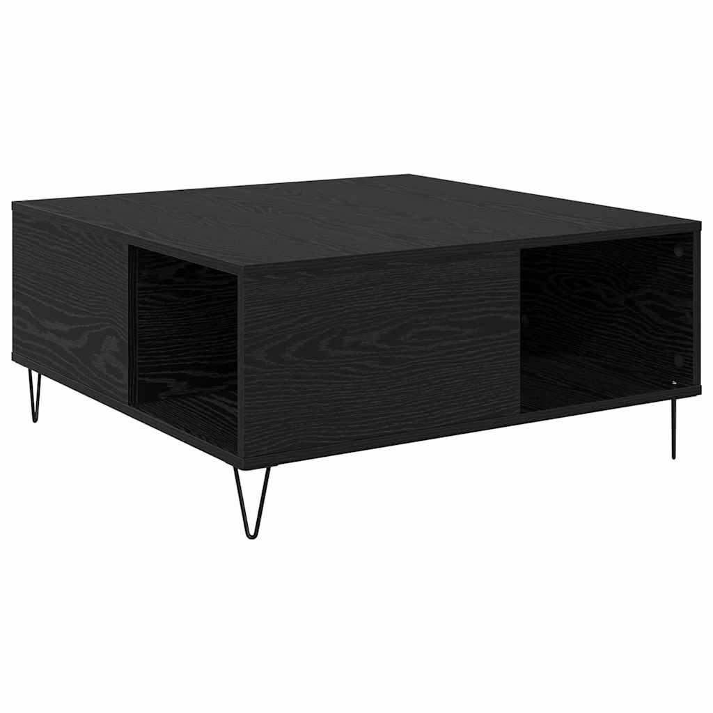 Konferenční Stolek Černý Dub 80 X 80 X 36,5 Cm Kompozitní Dřevo
