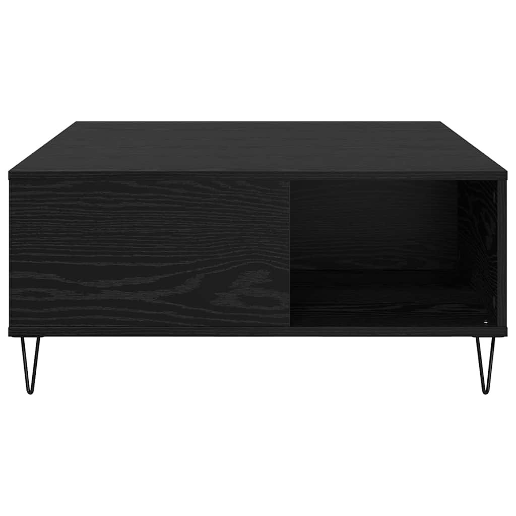 Konferenční Stolek Černý Dub 80 X 80 X 36,5 Cm Kompozitní Dřevo