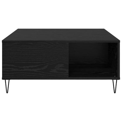 Konferenční Stolek Černý Dub 80 X 80 X 36,5 Cm Kompozitní Dřevo