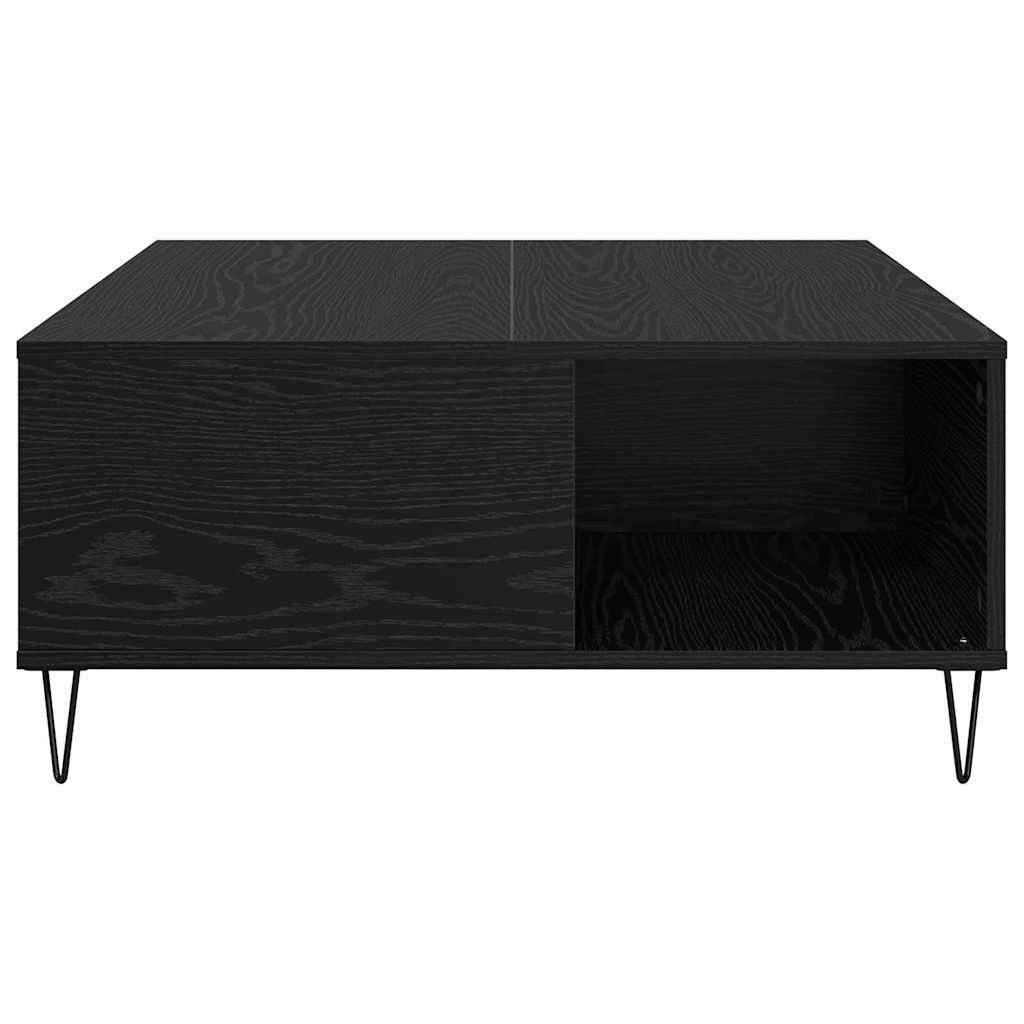 Konferenční Stolek Černý Dub 80 X 80 X 36,5 Cm Kompozitní Dřevo