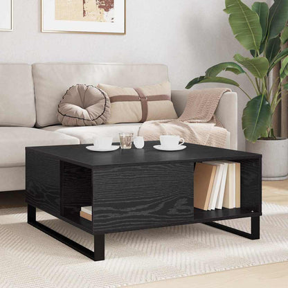 Konferenční Stolek Černý Dub 80 X 80 X 36,5 Cm Kompozitní Dřevo