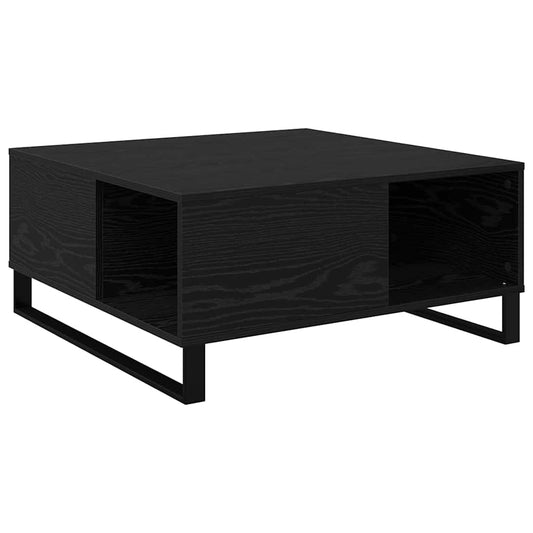 Konferenční Stolek Černý Dub 80 X 80 X 36,5 Cm Kompozitní Dřevo