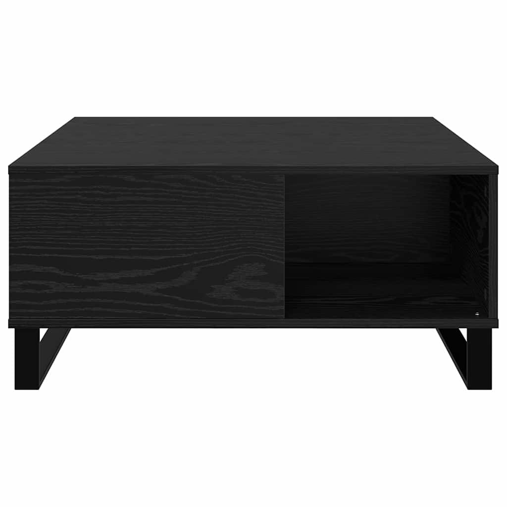 Konferenční Stolek Černý Dub 80 X 80 X 36,5 Cm Kompozitní Dřevo