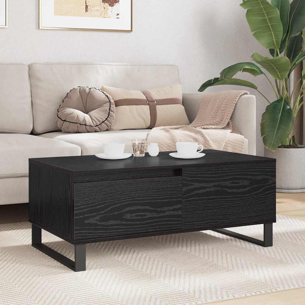 Konferenční Stolek Černý Dub 90 X 50 X 36,5 Cm Kompozitní Dřevo