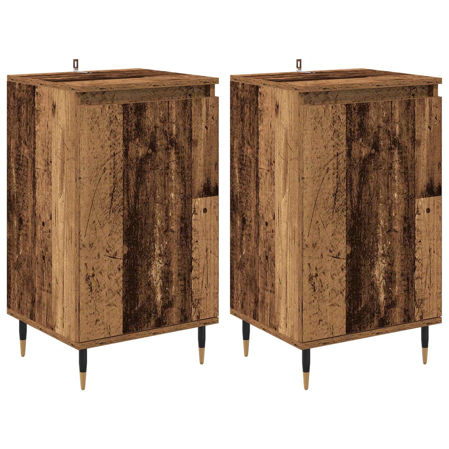 Servírovací Skříň 2 Pcs Staré Dřevo 40 X 35 X 70 Cm