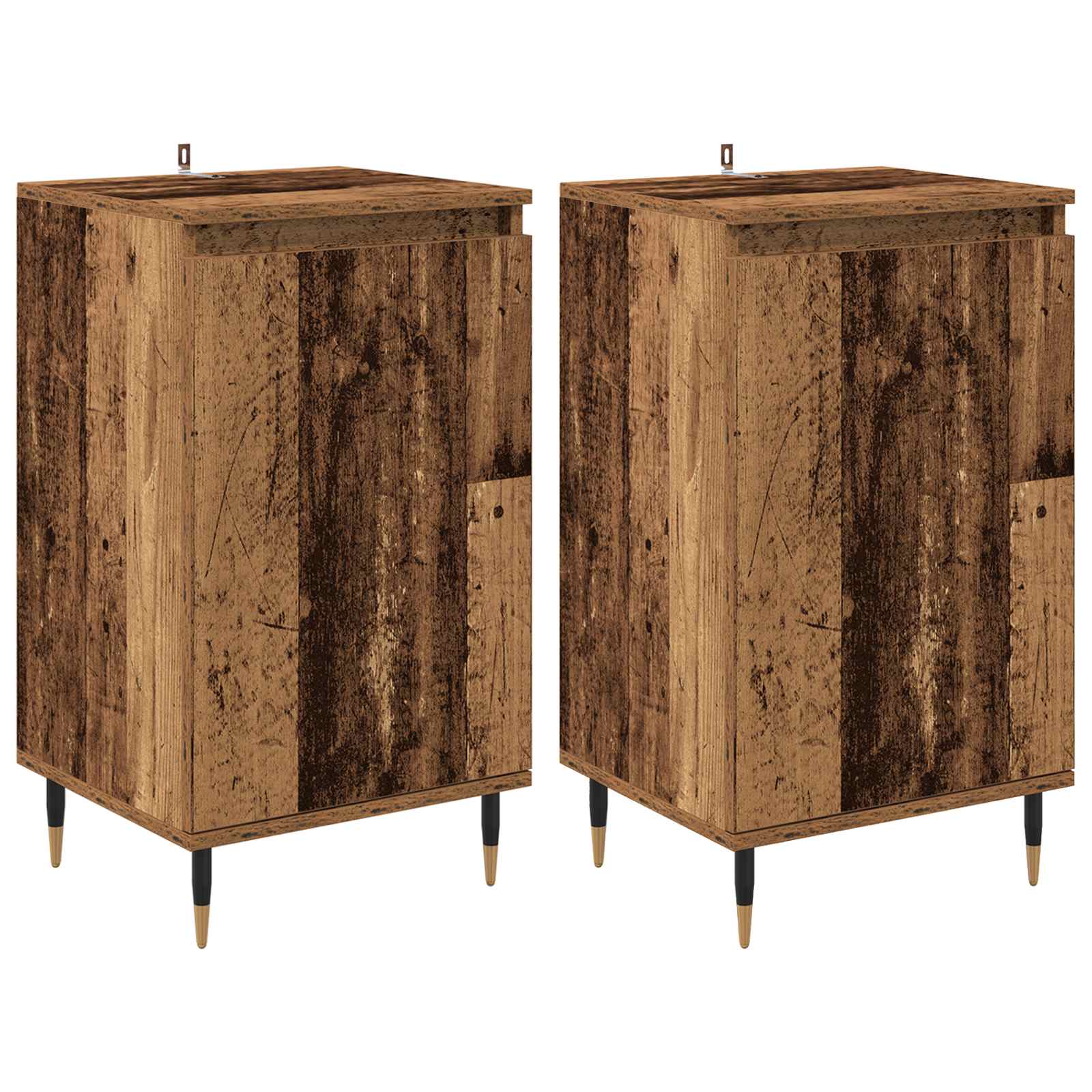 Servírovací Skříň 2 Pcs Staré Dřevo 40 X 35 X 70 Cm
