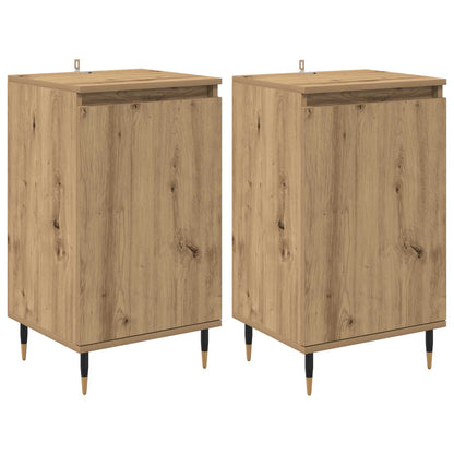 Servírovací Skříň 2 Pcs Artisanový Dub 40 X 35 X 70 Cm