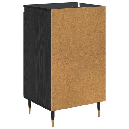 Servírovací Skříň 2 Pcs Černý Dub 40 X 35 X 70 Cm