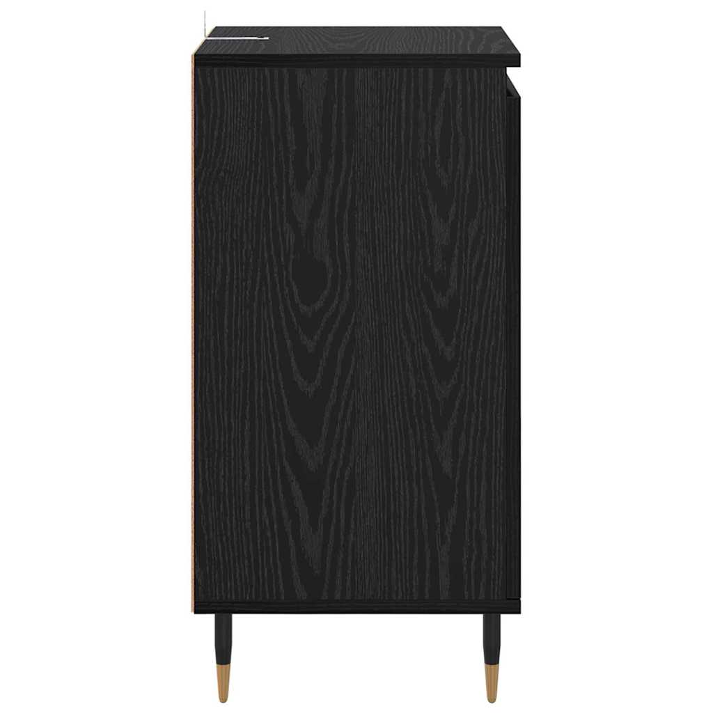 Servírovací Skříň 2 Pcs Černý Dub 40 X 35 X 70 Cm