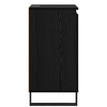 Servírovací Skříň Černý Dub 40 X 35 X 70 Cm Kompozitní Dřevo