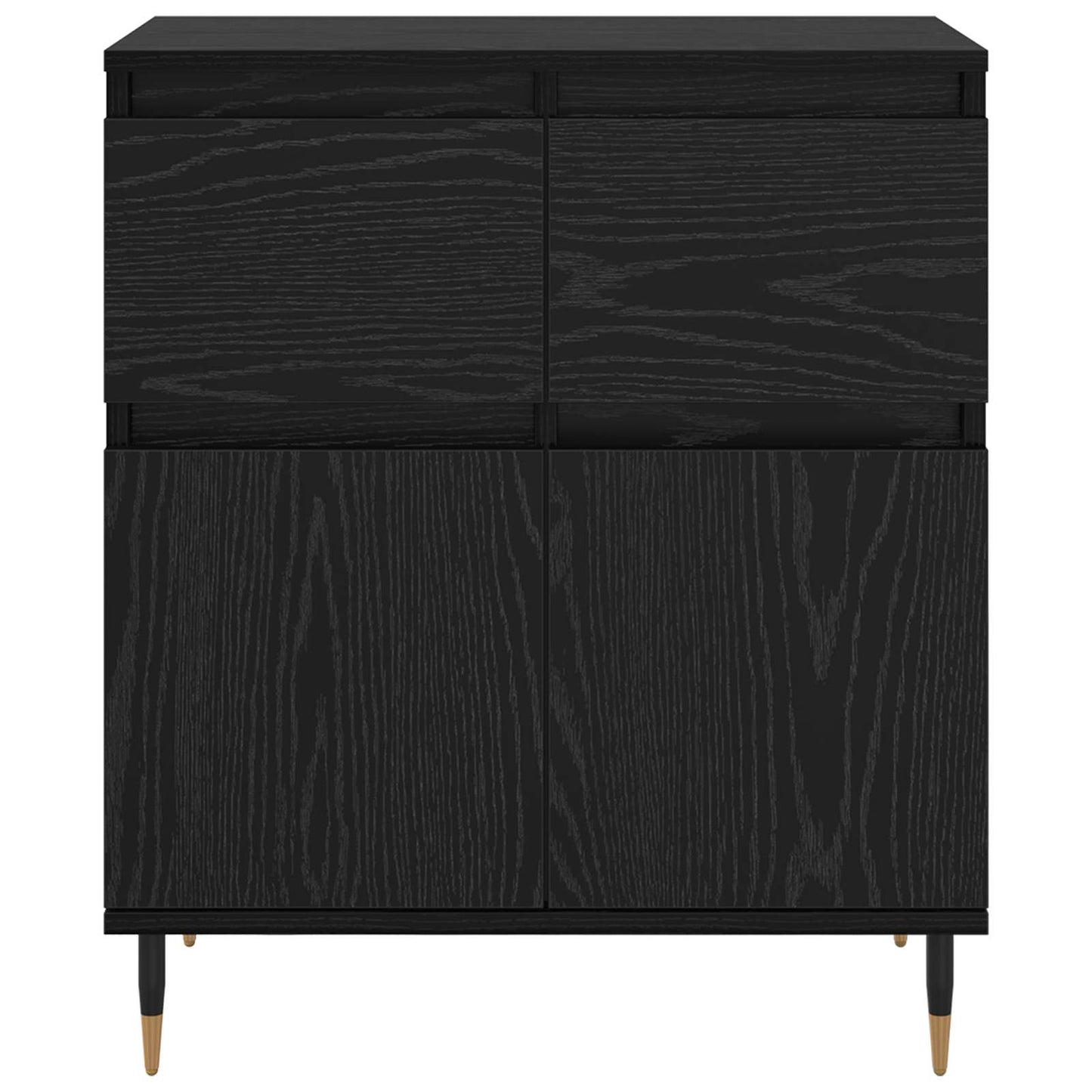 Servírovací Skříň Se Zásuvkou Černý Dub 60 X 35 X 70 Cm