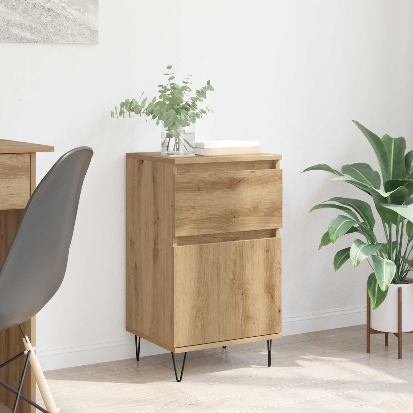 Servírovací Skříň Dub Artisan 35 X 40 X 70 Cm Kompozitní Dřevo