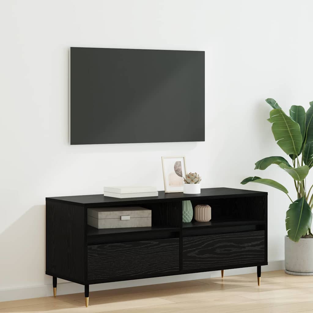 Televizní Skříň Se Zásuvkou Černý Dub 100 X 34,5 X 44,5 Cm