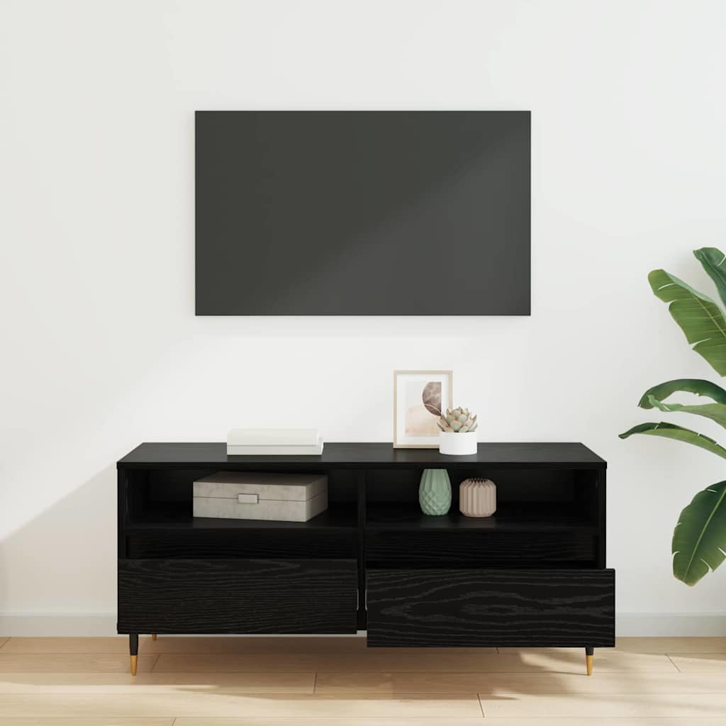 Televizní Skříň Se Zásuvkou Černý Dub 100 X 34,5 X 44,5 Cm