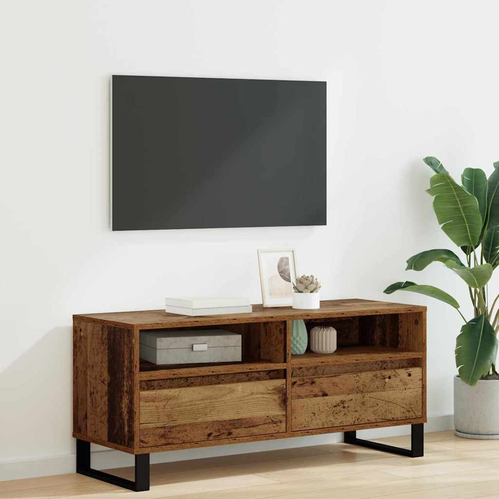 Televizní Skříň Se Zásuvkou Staré Dřevo 100 X 34,5 X 44,5 Cm